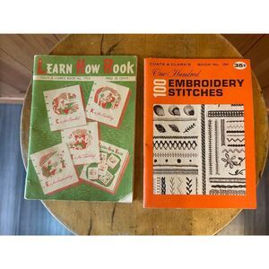 Vintage Coats & Clark's Books 100 Embroidery Stitches, Learn How Book (5018)